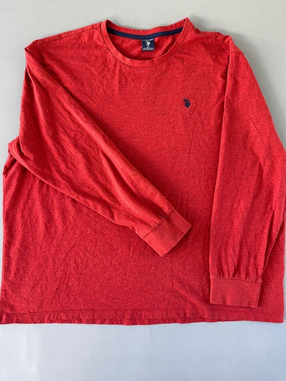 U.S. Polo Assn. Men’s Big & Tall Long Sleeve T-Shirt Burgundy Maroon 3XL